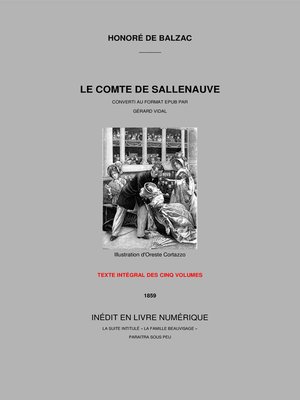 cover image of LE COMTE DE SALLENAUVE